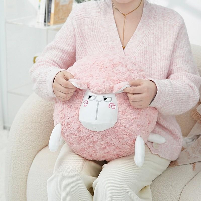 Cute Sheep Cartoon Plush Cushion For Living Room Sofa Decor Gift For Kids