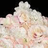 Artificial Rose Hydrangea Flower Wall Panels Light White And Champagne