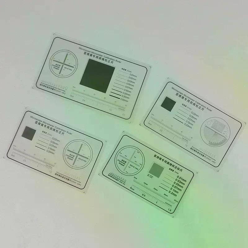 Soft Ruler Microscope Micrometer Calibration Slide Line Width Particle Diameter Measurement Tool High Precision Film Point Gauge