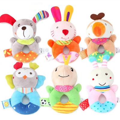 Bebê Pelúcia Chocalho Desenho Animado Animais Berço Móvel Cama Sino Brinquedos 0-12 Meses Infantil Criança Brinquedo Educativo Inicial para Recém-nascidos Presentes
