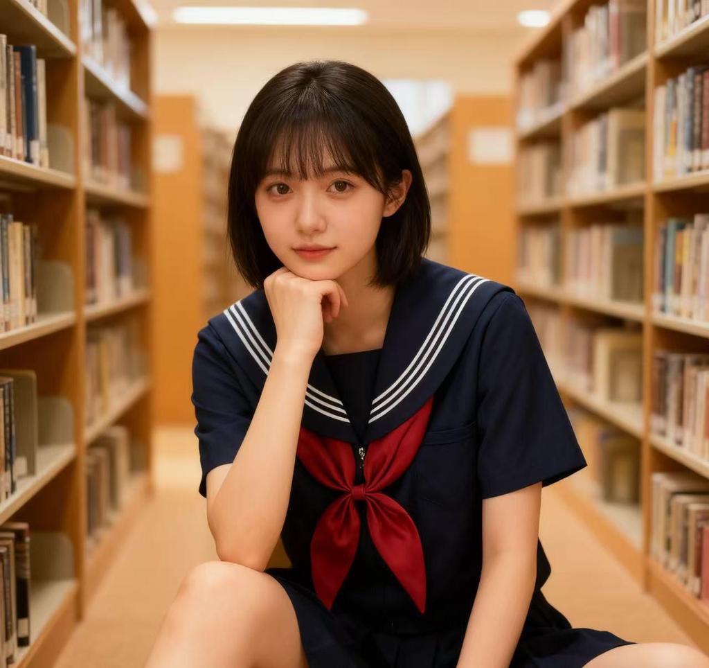 Dark Navy Japanese JK Uniform Skirt - Three-Line, Solid, Mid-Length, Pleated Sailor Suit for Students