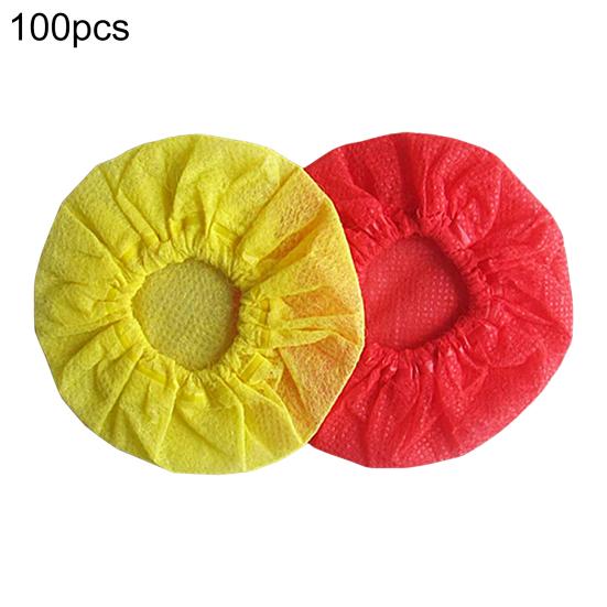 100Pcs Microphone Cover Anti-slip Karaoke Non-woven Disposable Windscreen Handheld Cap Pad for Recording