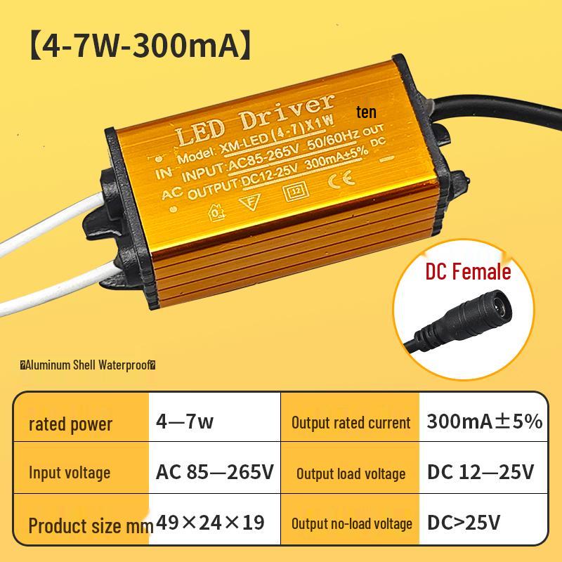 LED Integrated Waterproof Power Supply and Rectifier Controller for Kitchen, Bathroom, and Toilet Lighting