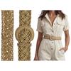Women's Vanilla Leather Belt for Dress Trousers One Size Fits All Boho Style