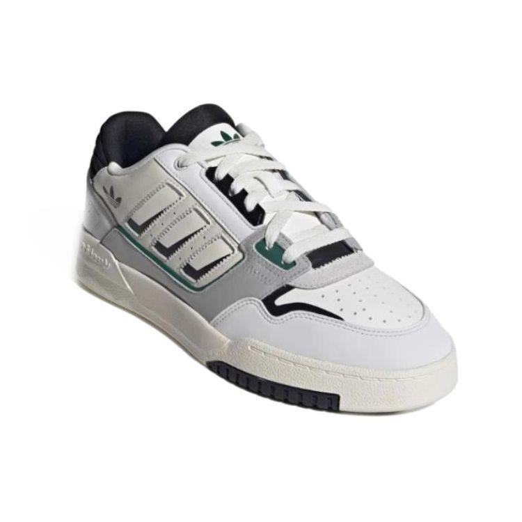 Adidas Originals Drop Step 2.0 Low Leder Schnürschuhe Rutschfest Langlebig Low-Top Skateschuhe Unisex Sneaker Weiß Grau Schwarz IG4332