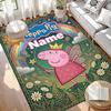Custom Name Personalized Peppa Pig Print Carpet, Versatile Home Decor Rug, for Playroom, Apartment, Balcony, Entryway, Hallway Gift