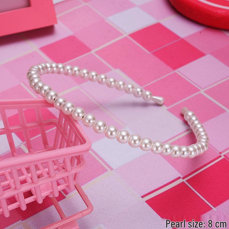 2025 Mori Style Fairy Pearl Headband with Wispy Bangs Hair Clips