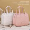 Storage bag high-end new large-capacity braided grid cosmetic brush partition storage