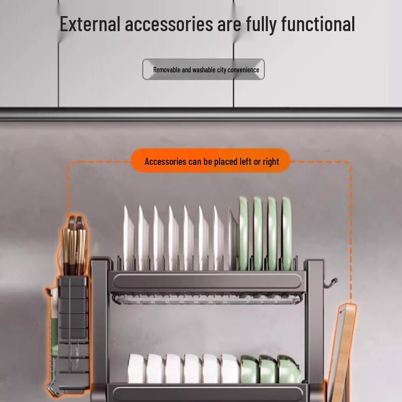 Yingbai 304 Stainless Steel 2-Tier Dish Drying Rack