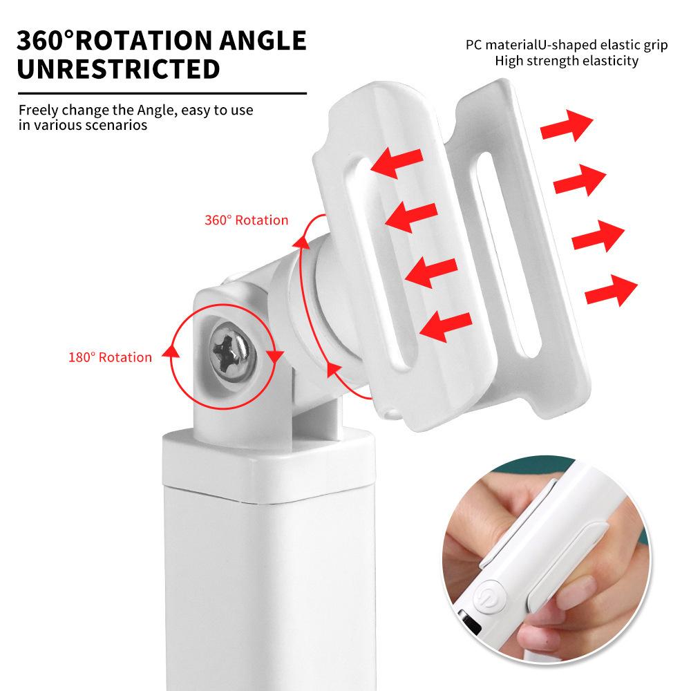 1Pc Pink Handheld Phototherapy Light Nail Art Word Light Bracket 360 Degree Rotating Multi-functional Bracket Nail Baking Light Set