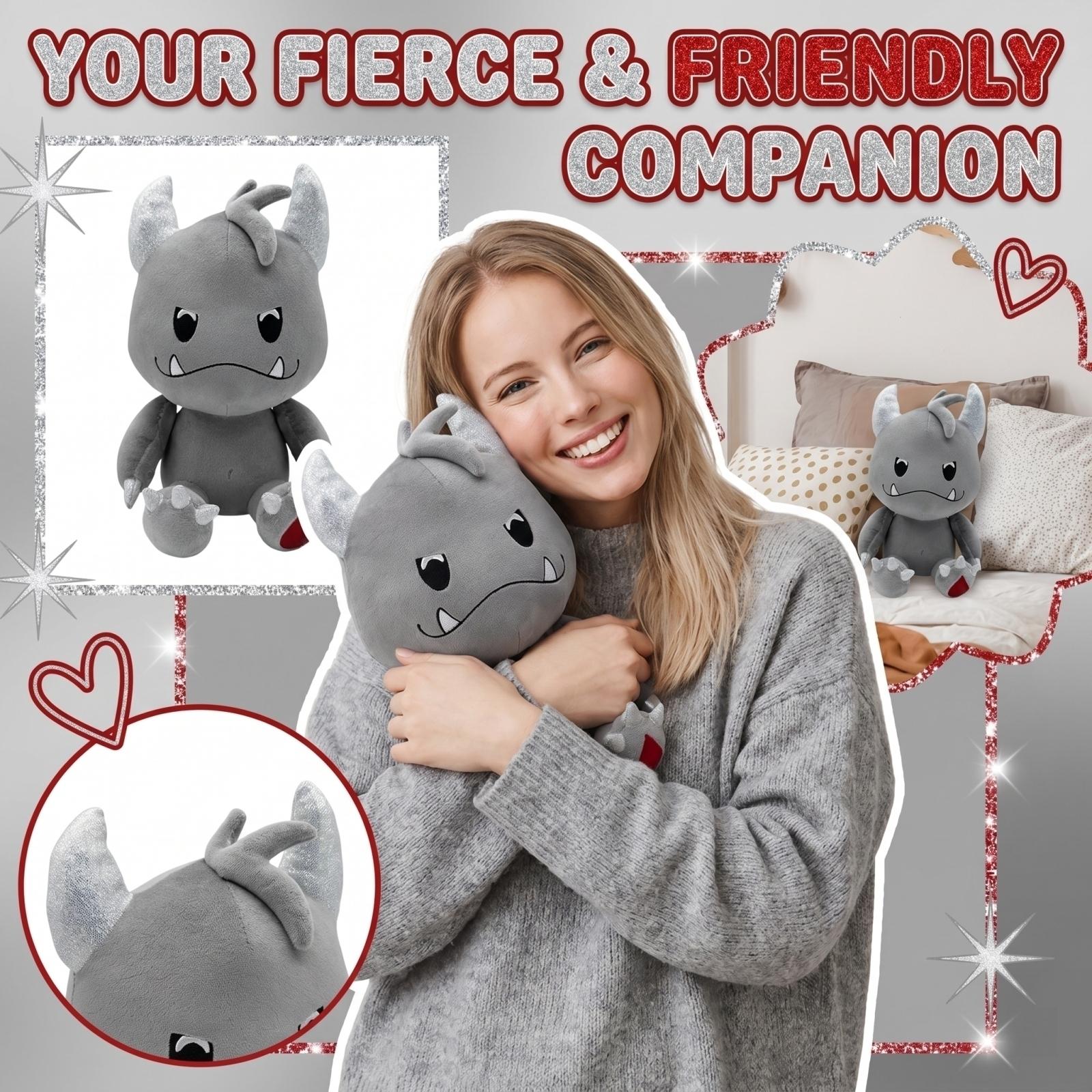

Cute Plush Toy, Unique Creature Stuffed Animal With Shiny Horns & Claws, Soft Cuddly Collectible For Kids & Fans One Size
