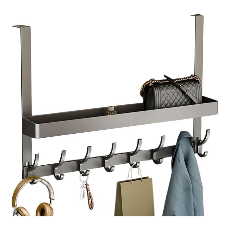 Door Back Hooks For Hanging Coat Bags Towels Heavy Duty Rustproof Over The Door Hanger Organizers Space Saving Home Storage