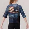 Children's Fashion Printed Round Neck Three-quarter Sleeve Top Casual T-shirt