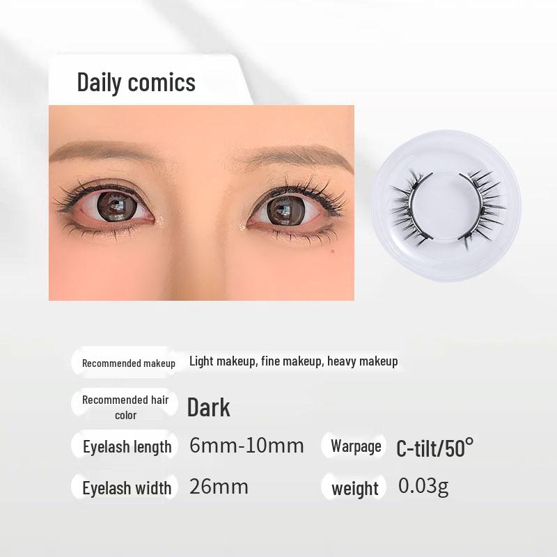 Zestaw magnetycznych sztucznych rzęs Little Devil z futra ekologicznego z klipsem