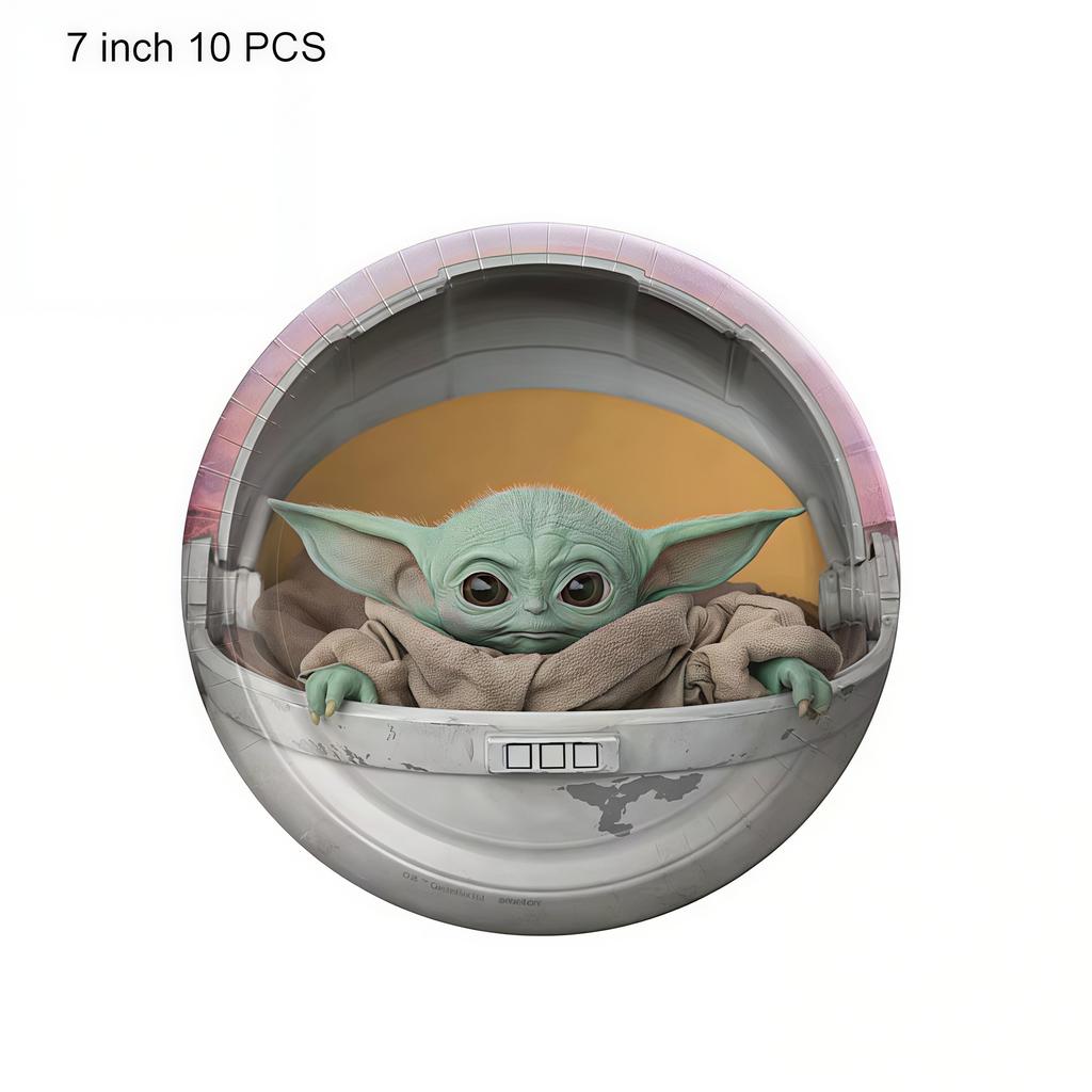 Star Waring Yoda Baby Theme Birthday Party Decoration Plate Napkin Cup Balloons Banner for Boys Favor Baby Shower Supplies Gifts