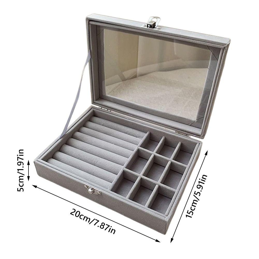 Porte-bague Organisateur de bijoux Boîte d'exposition de bijoux transparente Boîte de rangement pour bijoux Rangement de voyage