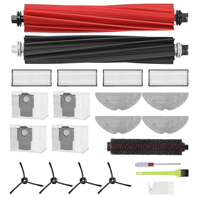 A20F-For Roborock S8/S8+S8 Pro G20 Vacuum Cleaner Main Side Brushes Hepa Filters Mop Cloths Dust Bags Replacement Parts