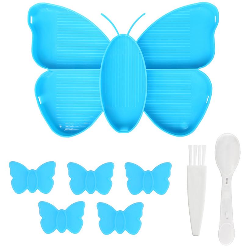 5 Grid Palette Butterfly Diamond Painting Tray Kits Diamond Painting Pen Nail Art Beading Plates Storage Container Cross Art