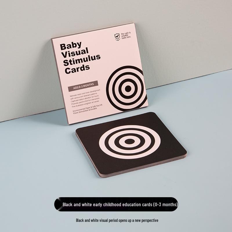 

Black & White Baby Visual Stimulation Cards: 0-3 Months Cognitive Development Educational Tools