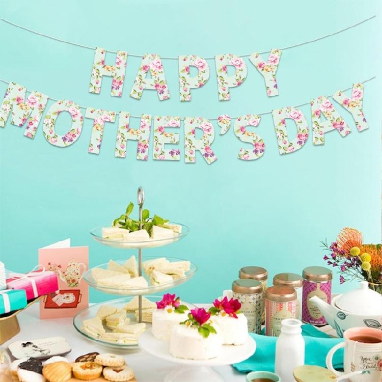 Mother’s Day Decoration Flag - Vibranted Color Bunting Supplies for Creating Celebration for Moms