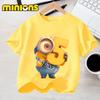 Hot Minions T-Shirt Boys Gurls Anime Tops Summer Toddler Kawaii Fashion Tee Baby Kids Number 1-10 Birthday Clothes Kids Gift