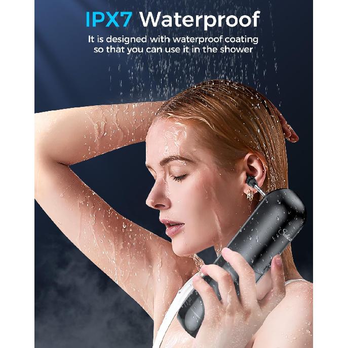 Ohrreiniger für Erwachsene – Elektrischer Ohrreiniger mit 4 Druckmodi & 10 wiederverwendbaren Aufsätzen, Sichere & wasserfeste Ohrspülung, USB-aufladbar