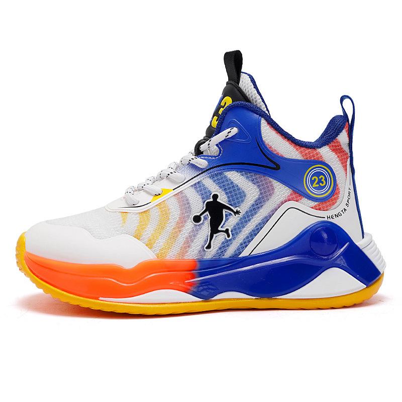 Middle-aged and older children's actual basketball shoes Children's professional training Wear-resistant sneakers Mesh breathable and non-slip runn