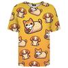 Summer Round Neck 3D Animal Cat Graphic Print Top Fashionable Casual Short Sleeved Men's T-shirts
