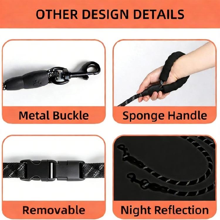 Durability Detachable Dog Leashes with Safety Ergonomic Handle and Reflective for Enduring Performances