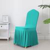 Soft Pleated Skirt Chair Covers Stretchy Chair Cushion Removable Seat Cover  Wedding Party