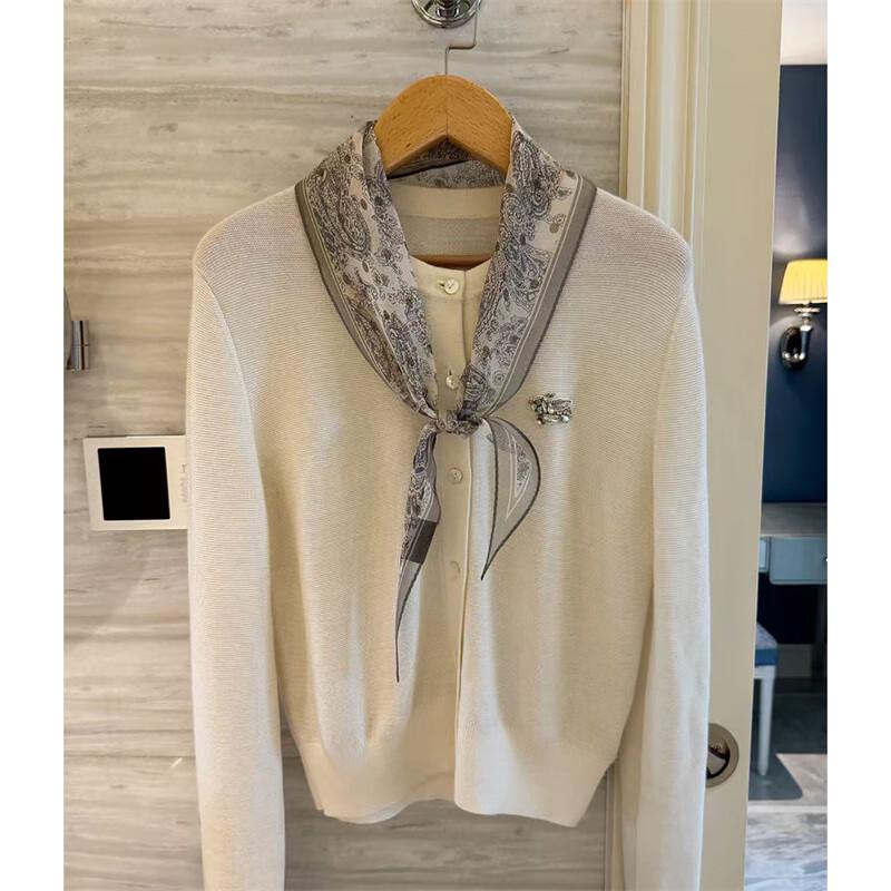 NINA SOLOR Lightweight Silk Georgette Diamond Scarf