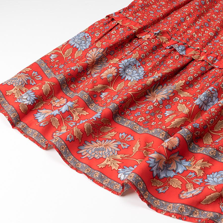 Spring Floral Ruffle Waist Slimming Women's One-Piece Dress