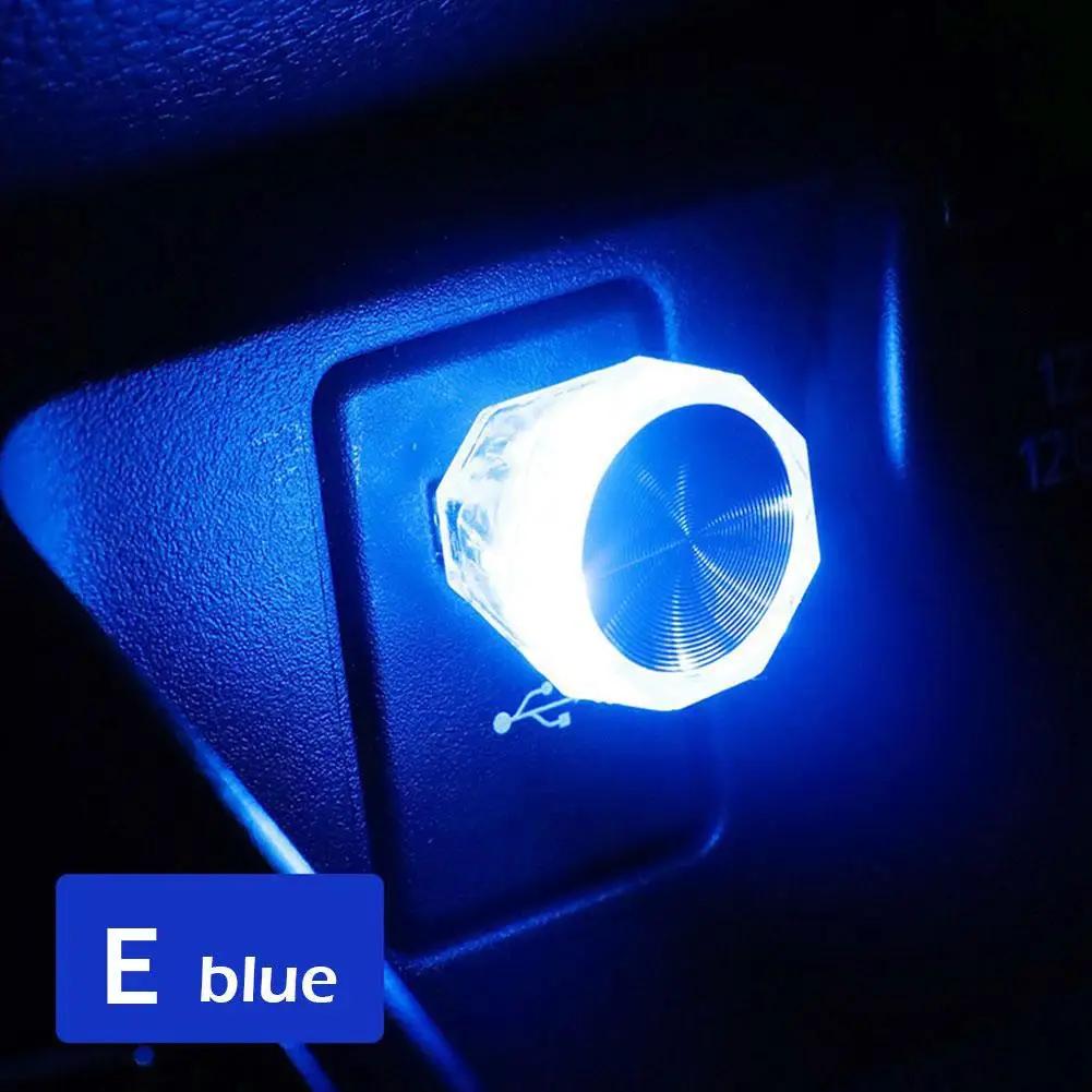 Car Mini USB LED Ambient Light Decorative Atmosphere Lamps for Car Interior Environment Auto Computer Portable Light Plug P L4Y2