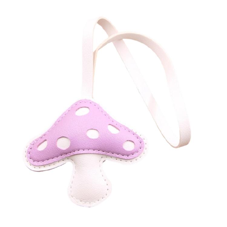 Artificial Leather Mushroom Handmade Keychain Lanyard for Long Time Use Key Management