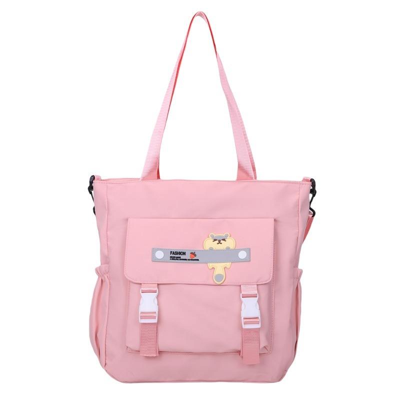 Small fresh nylon bag, women's crossbody shoulder bag, tote bag, class bag, large-capacity student tutoring bag