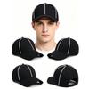 Personalisierte Persönlichkeit Komfort Feuchtigkeitsableitende Schiedsrichterkappe Stilvolle Lässige Kopfbedeckung Herren Damen Jugendliche Schwarz Gestreifte Baseballkappe