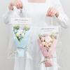 Glowing Crochet Flowers Bouquet Knitted Eternal Simulated Flowers  Valentine'S Day