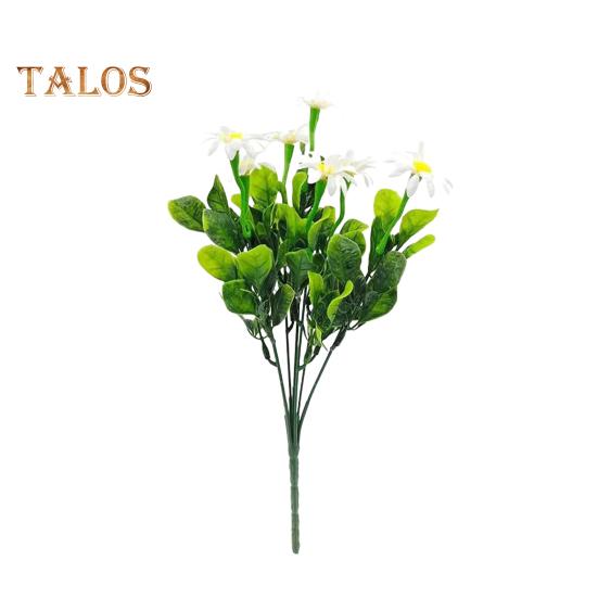 Künstliche Blume mit grünen Blättern, realistische Plastikblume, Hochzeitsfeier, Home-Office, Tischdekoration, Kunstblumenzweig