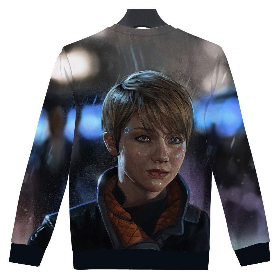 Premium Quality Detroit Become Human Connor Cosplay 3d Print Hoodie Sweater Costume