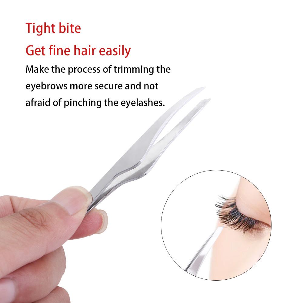 Precision Slanted Head Fine Hairs Eye Brow Clips Eyelash Tweezers Lash Hairs Puller Eyebrow Tweezer