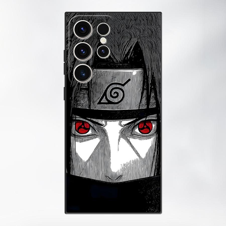

Black Soft Phone Cover Case for Samsung Galaxy S25 Edge S23 Ultra S20 S24 Plus S21 FE Cool Anime Sasuke Galaxy S23