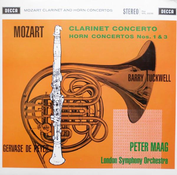 

LP Record WOLFGANG AMADEUS MOZART - GERVASE D - Clarinet Concerto / Horn Concertos SXL2238 DECCA 1996 Germany Classical Used