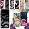 Phone Case For Samsung A56 A36 A26 A24 A16 A14 A12 A32 A50 A70 A20E A22 A40 A34 A54 A42 A52 5G A04s A06 Cover Blossom Pink Snake