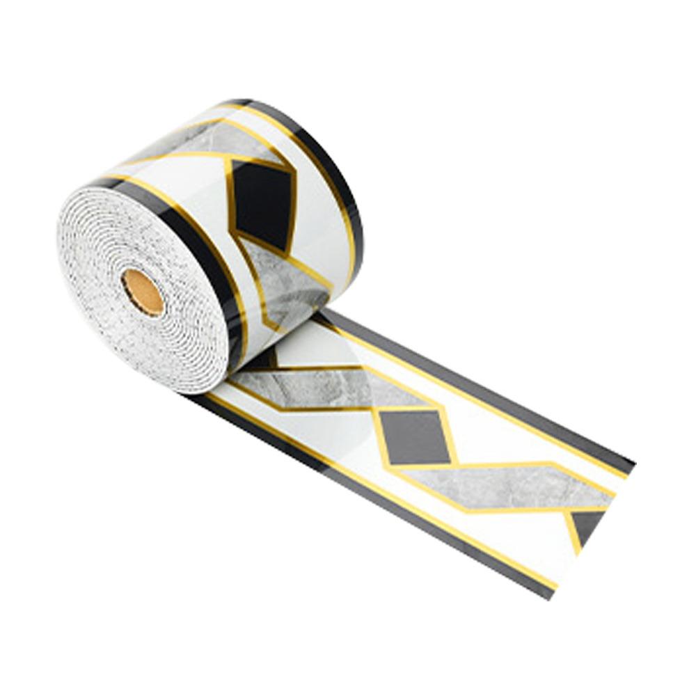 Thickening Foam Self-Adhesive Skirting Board Self-Adhesive Design PVC Material Waterproof Baseboard Marble Pattern