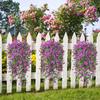 Artificial Violet Vine Flower Fake Hanging Violet Plant for Spring Summer Indoor Outdoor Wall Home Garden Patio Wedding Party Decor