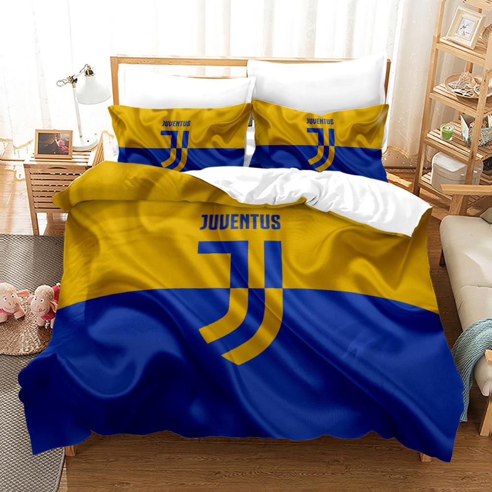 

Football Team Logo Sports Printing Quilt Cover Pillowcase 3D Digital Printing Three-Piece Set 90*190