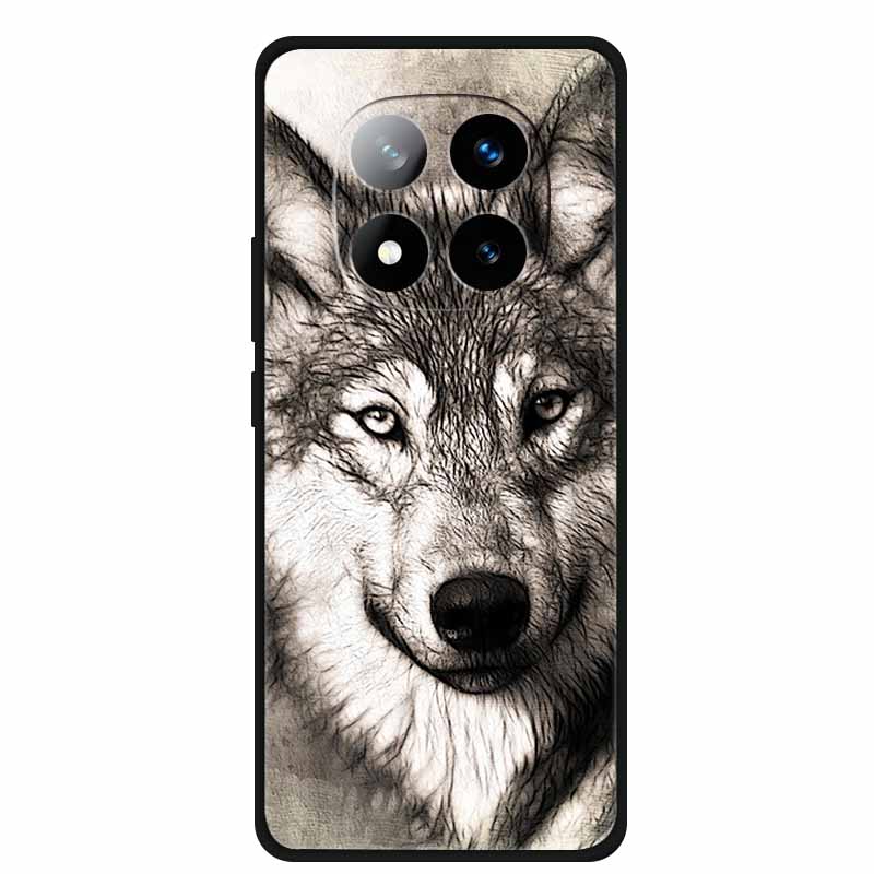 For Redmi Note 14 Pro+ Case Animals Soft Silicone TPU Phone Cases Back Cover For Redmi Note 14 Pro Plus 5G Wolf Shockproof Capa