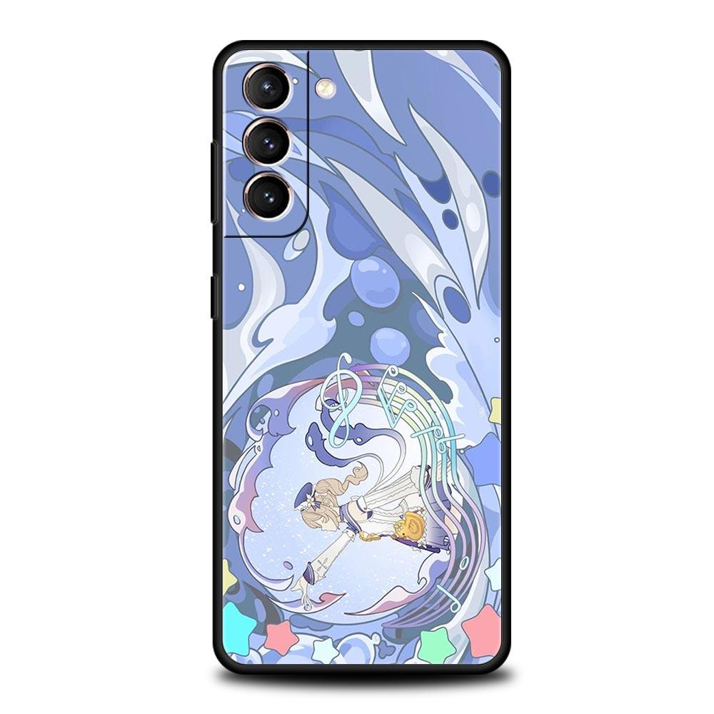 Genshin Impact Cartoon Logo Phone Case For Samsung Galaxy S23 Ultra S22 S21 S20 FE 5G S10 S10E S9 S8 Plus Note 20 Silicone Cover