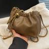 Borsa a tracolla da donna, Borsa tote, Borsa hobo plissettata in pelle PU, Borsa messenger versatile, Borsa a bandoliera, Portamonete elegante per ragazza