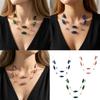 Alloy Collarbone Necklace with Geometric Designs for Various Occasions